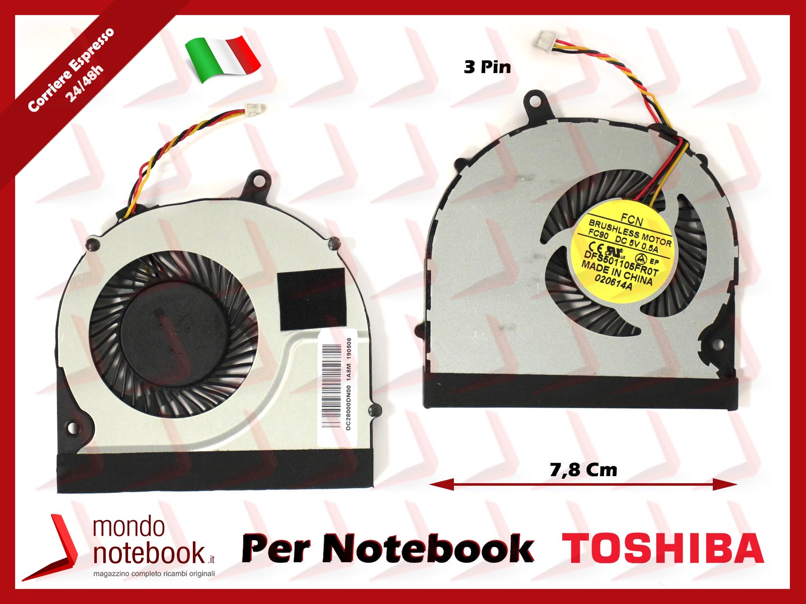 Ventola CPU per Toshiba Satellite L50-A L50T-A L50D-A L50DT-A