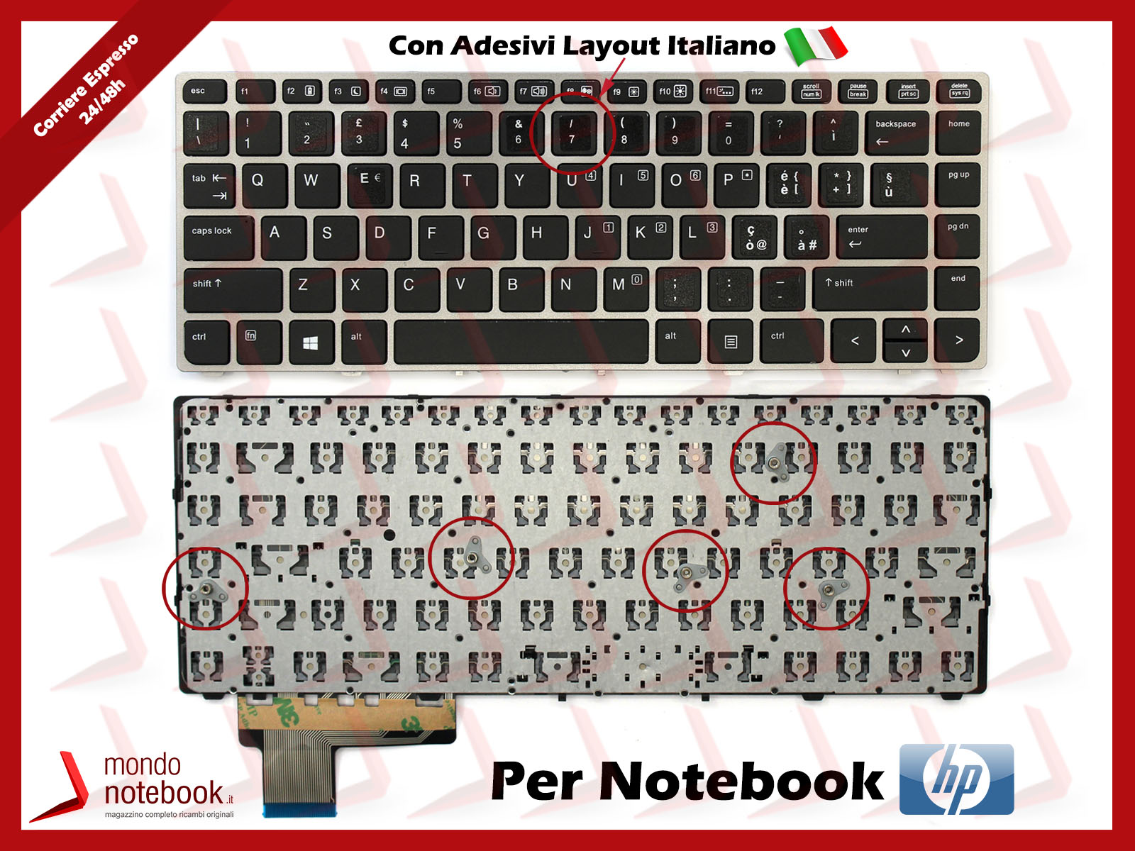 Tastiera Italiana Retroilluminata Per HP Elitebook 8760W - Layout QWERTY Con Trackpoint - Foto 3