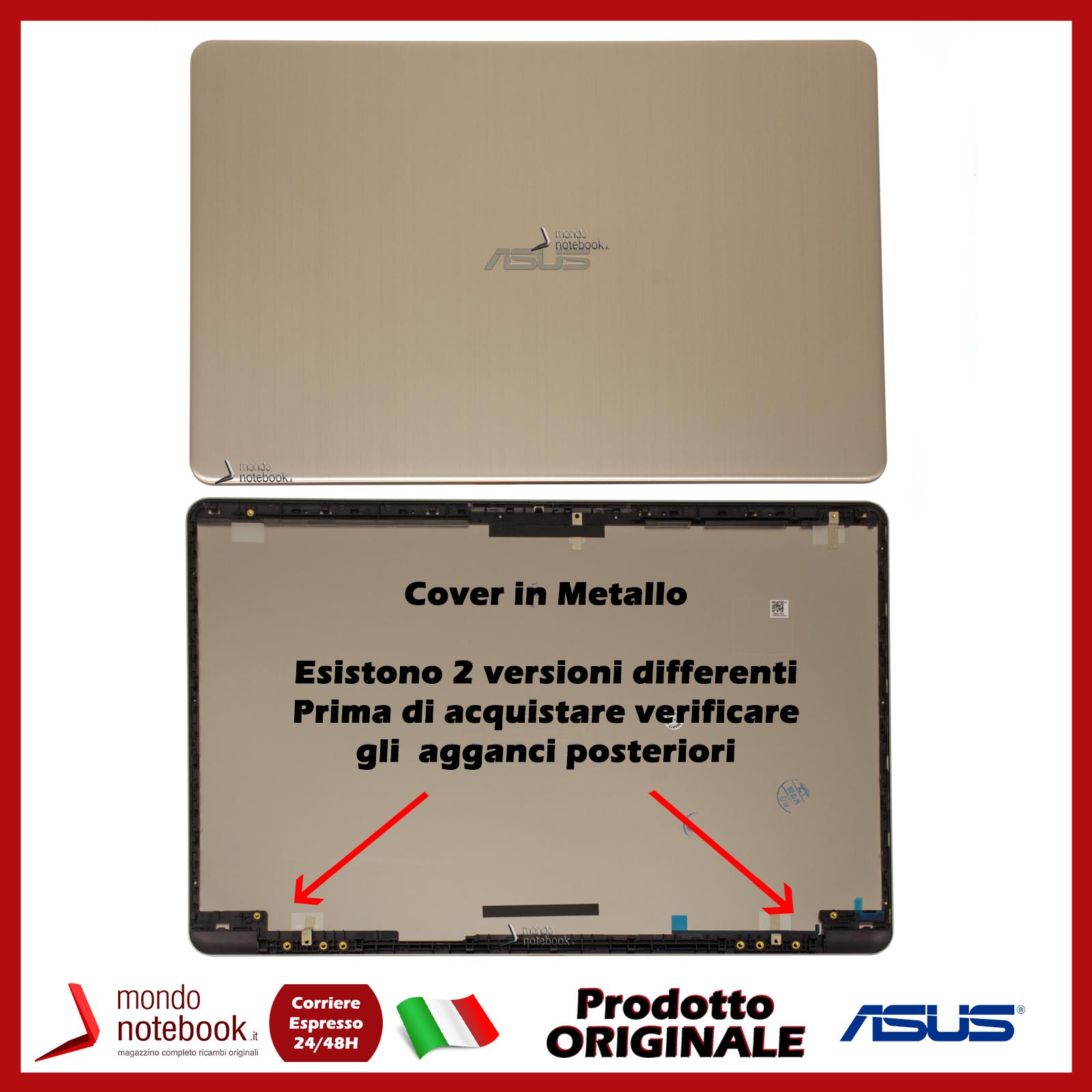 Scocca Coperchio LCD Originale ASUS X510 / X510UA / X510UF / X510UN / X510UQ / S510UF