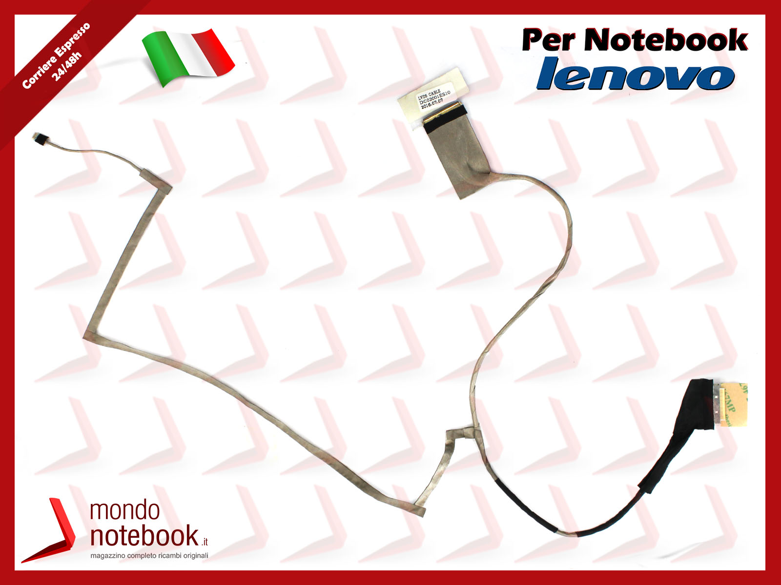 Cavo LCD Per Lenovo G580 G585: Codice DC02001ES10, Nuovo, Made In China
