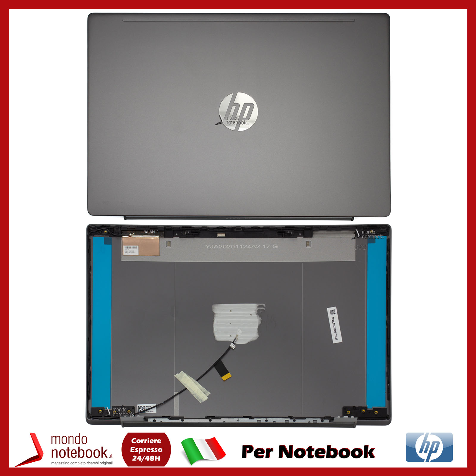 Lunetta Display Originale HP Pavilion 14-CE – Coperchio Schermo LCD Anteriore Nero Con IR (L19182-001 / L26355-001) - Foto 3