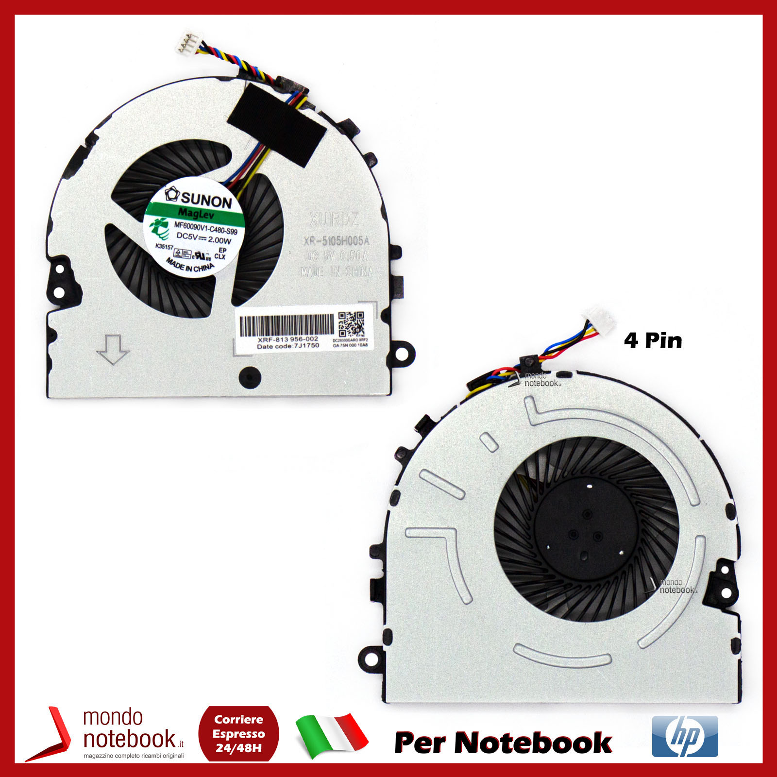 Ventilateur CPU Pour PC Portable HP 15-DA0065NL / 15-DA0065NP - Neuf - Remplacement Facile - Garantie 1 An