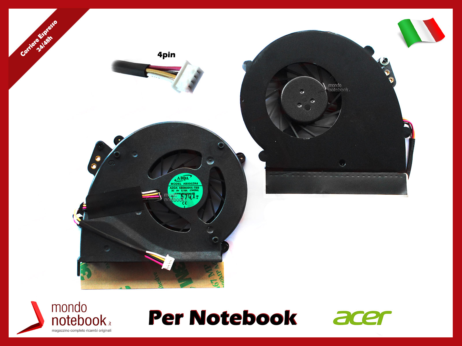 DBTLAP Ventole per CPU da Computer per Acer Extensa eMACHINES E528 E728 Ventola di Raffreddamento della CPU