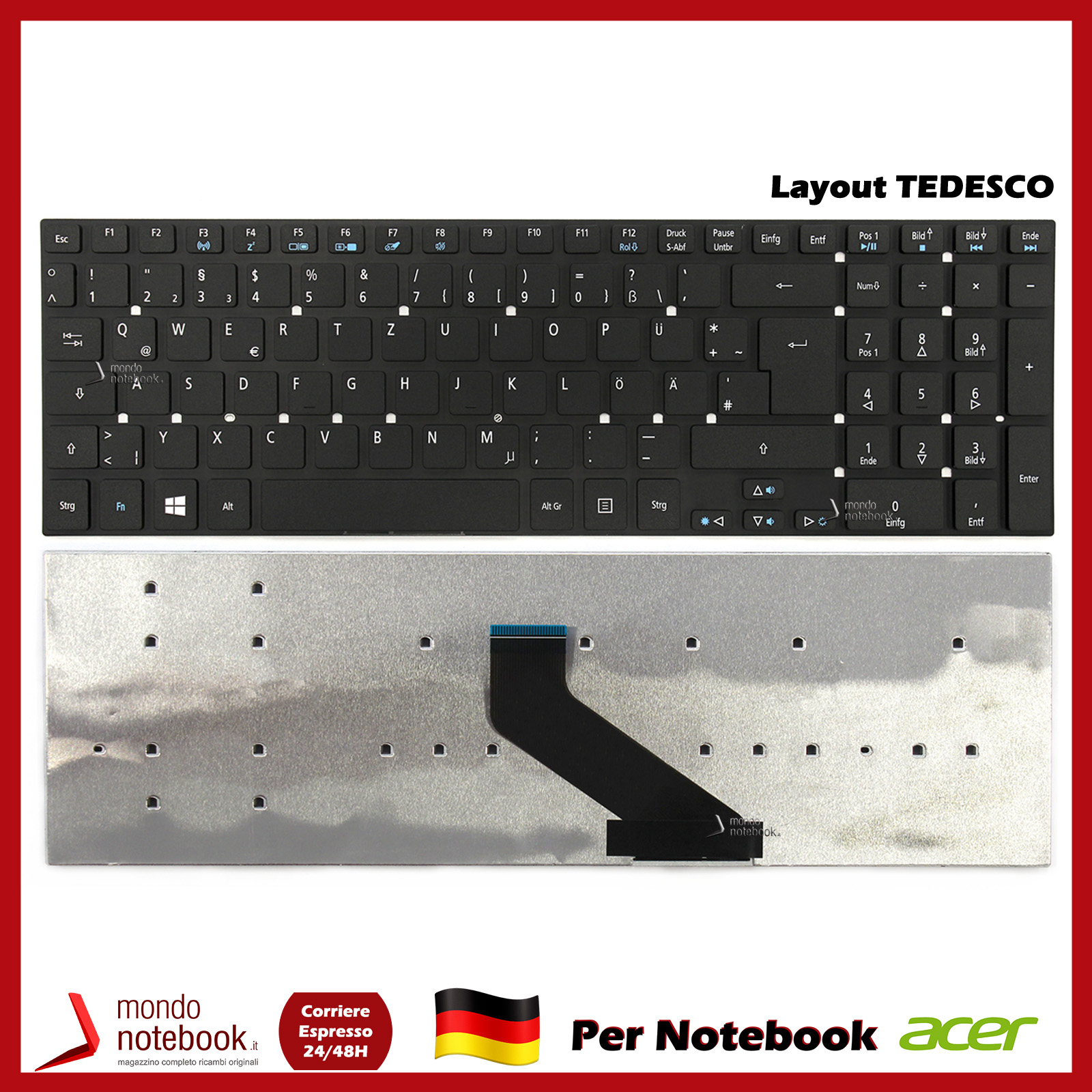 Tastiera Francese AZERTY Originale Acer TravelMate P273-M/P273-MG &ndash; NUOVA